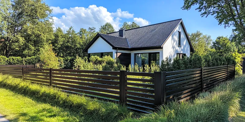 Modern Zaun aus Polen